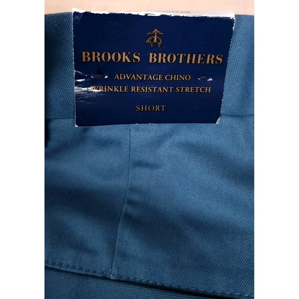 Brooks Brothers Shorts Mens 30 Blue Advantage Chino Wrinkle Resistant Stretch - Picture 4 of 9